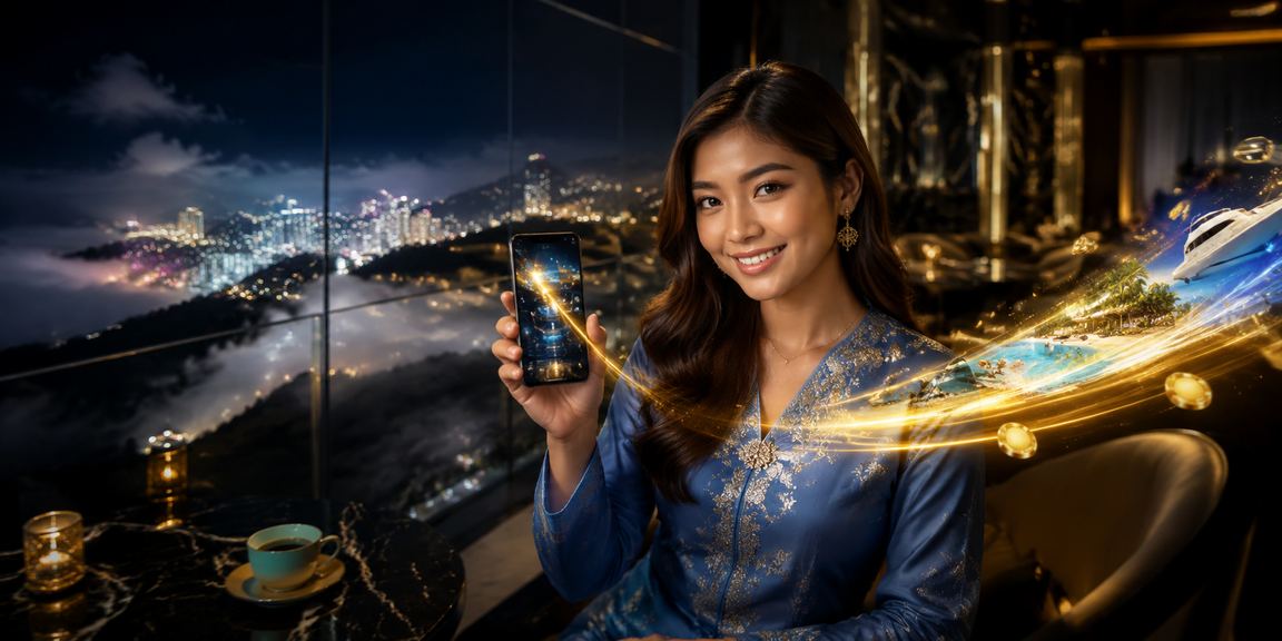 Pengguna Malaysia menggunakan aplikasi mudah alih cl9 di telefon pintar
